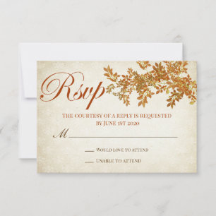 Rustic Fall in Love Carte RSVP