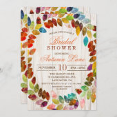 Rustic Fall laisse Wreath Bridal Show Invitation (Devant / Derrière)