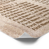 Rustic Fall Leaves String Lights-stuurgrafiek Poster (Hoek)