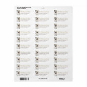 Rustic Fall Leaves Swirls Holiday Return Address Etiket (Full Sheet)