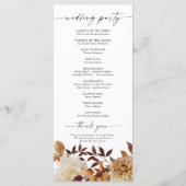 Rustic Fall Leaves Wedding Programme (Dos)