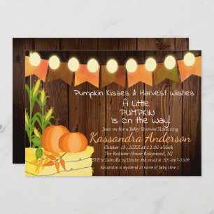 Rustic Fall Little Citrouille Invitation Baby show