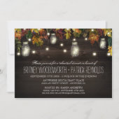 Rustic Fall Mason Jar Rehearsal Dîner Invitations (Devant)