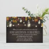 Rustic Fall Mason Jar Rehearsal Dîner Invitations (Debout devant)
