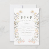 Rustic Fall Meadow Wildflower Wedding RSVP cards (Voorkant)