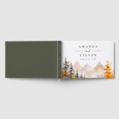 Rustic Fall Mountain Pine Forest Wedding Gastenboek (Volledig)