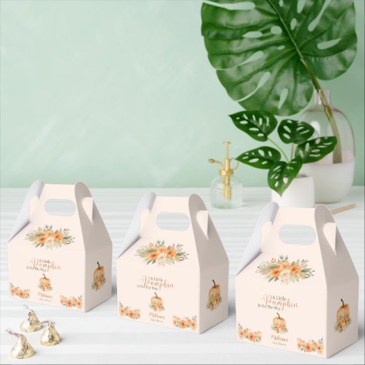 Rustic Fall Orange Pumpkin Baby Shower Bedankdoosjes (Meervoudige)