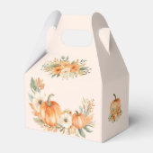 Rustic Fall Orange Pumpkin Baby Shower Bedankdoosjes (Achterkant)