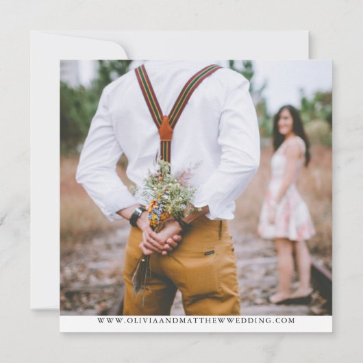 Rustic Fall Photo Boho Boho Slice Save the Date (Dos)