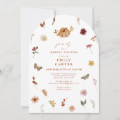 Rustic Fall Pumpkin Bridal Shower Arch Kaart (Voorkant)