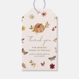 Rustic Fall Pumpkin Floral Bridal Shower Thank You Cadeaulabel