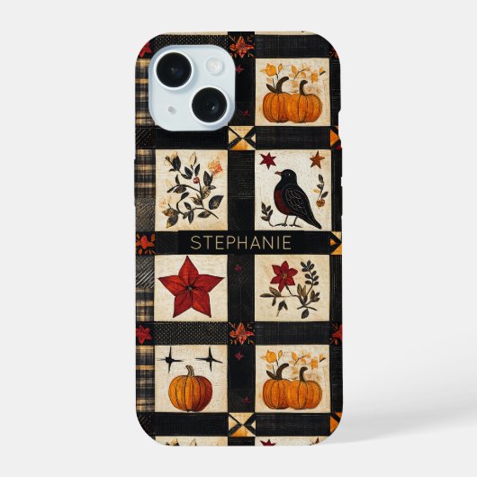 Rustic Fall Quilt Motif | Patchwork agricole (Verso)
