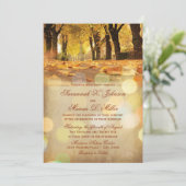 Rustic Fall quitte Automne Mariage Invitations (Debout devant)