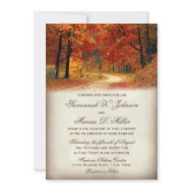 Rustic Fall quitte Automne Mariage Invitations