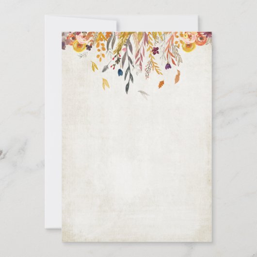 Rustic Fall quitte Faire-part de mariage (Dos)