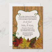 Rustic Fall quitte Faire-part de mariage (Devant)