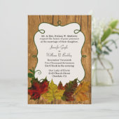 Rustic Fall quitte Faire-part de mariage (Debout devant)