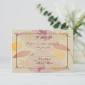 Rustic Fall quitte la carte de réponse Mariage (Debout devant)