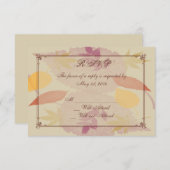 Rustic Fall quitte la carte de réponse Mariage (Devant / Derrière)