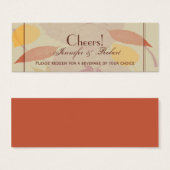 Rustic Fall quitte le billet de boisson Mariage (Devant & derrière)