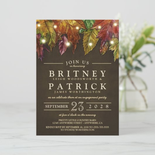 Rustic Fall quitte l'engagement Invitations de la  (Debout devant)