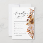 Rustic Fall quitte mariage RSVP carte (Devant)