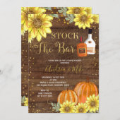 Rustic Fall Stock The Bar Couple Shower Invitation (Devant / Derrière)