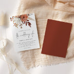 Rustic Fall Terracotta Florals Faire-part de maria<br><div class="desc">Faire-part de mariage Rustique Automne Florals. Fleurs et baies élégantes et herbes en automne couleurs terre cuite brun et crème,  coulent du haut. Le Mariage de est dans un script de style écriture manuscrite défini. Personnalisez facilement le reste du texte à vos propres détails.</div>