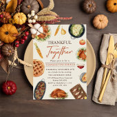 Rustic Fall Thanksgiving Turquie Dîner Invitation