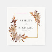 Rustic Fall verlaat bruiloft Servet (Voorkant)