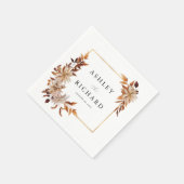 Rustic Fall verlaat bruiloft Servet (Hoek)