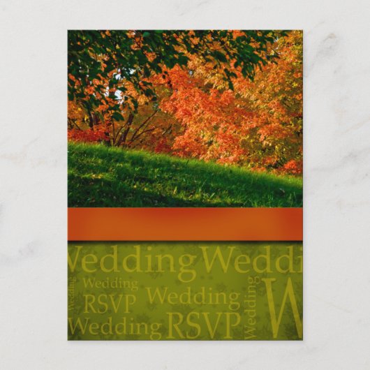 Rustic Fall Wedding Briefkaart (Voorkant)