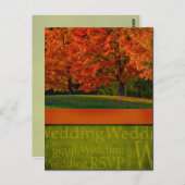 Rustic Fall Wedding Briefkaart (Voorkant / Achterkant)