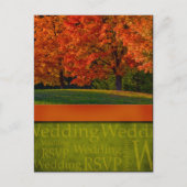 Rustic Fall Wedding Briefkaart (Voorkant)