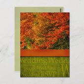 Rustic Fall Wedding Briefkaart (Voorkant / Achterkant)