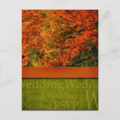 Rustic Fall Wedding Briefkaart (Voorkant)
