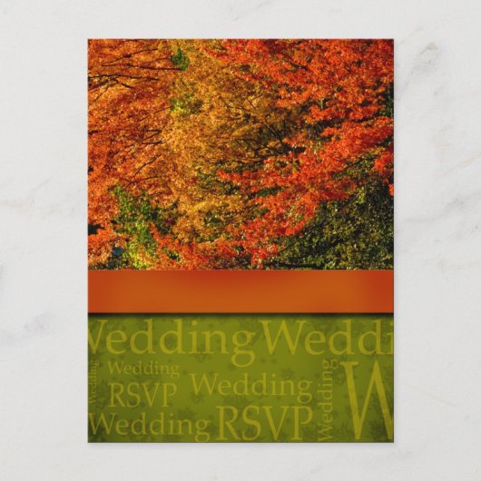 Rustic Fall Wedding Briefkaart (Voorkant)