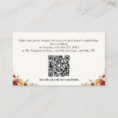 Rustic Fall Wedding Enclosure Kaart | Aangepaste Q (Achterkant)