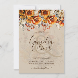 Rustic Fall Wedding Invitations Kaart