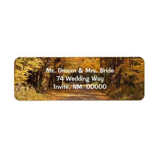 Rustic Fall Weddings Uitnodigingen Envelopes Mail Etiket (Voorkant)