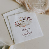 Rustic Fall Wildflower Pumpkin Wedding Servet