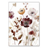 Rustic Fall Wildflower Seating Chart Kaart (Achterkant)