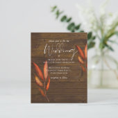 Rustic Fall WOODLAND Feuilles mariage Invitations (Debout devant)