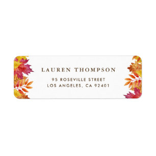 Rustic Falling verlaat Garland herfstbruiloft Etiket