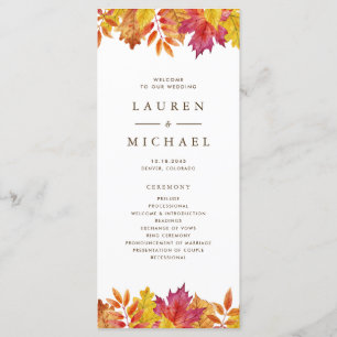Rustic Falling verlaat Garland herfstbruiloft Programma