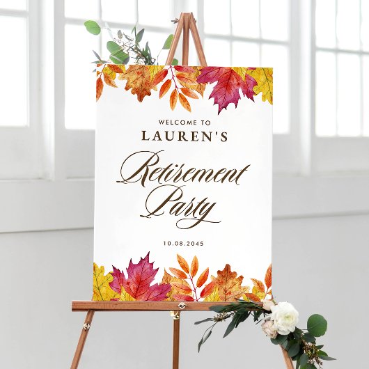 Rustic Falling verlaat herfstpensioen Poster