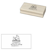 Rustic Family Farm Vintage egg Rubberstempel (Gestempeld)