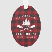Rustic Family Lake maison Arbres Red Buffalo Plaid (devant)