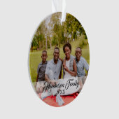 Rustic Family Photo 2-sided Joy Peace Love Xmas (devant)