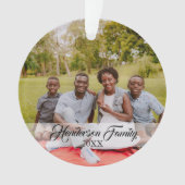 Rustic Family Photo 2-sided Joy Peace Love Xmas (devant)